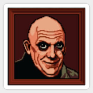 Uncle Fester Portrait Pixel Art Sticker